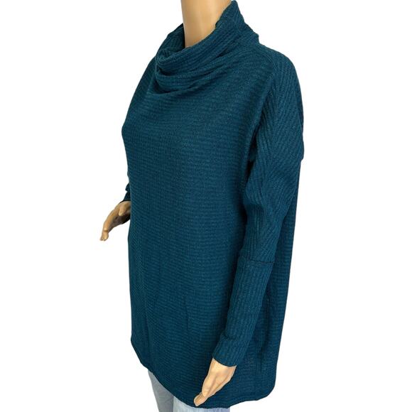 Free People We The Free Kitty Thermal Tunic Top Teal Deep Valley Size XS - Picture 8 of 14